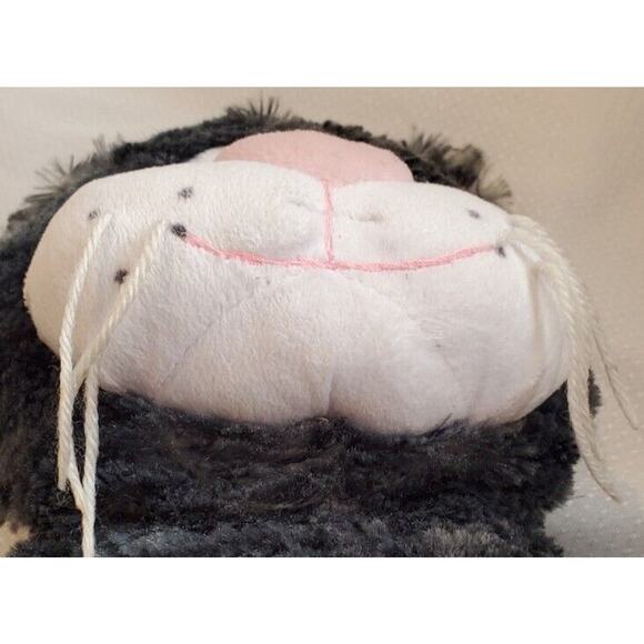 Teddy Mountain Grey Striped Cat Stuffed Animal Plush Toy Embroidered Eyes - Picture 4 of 11